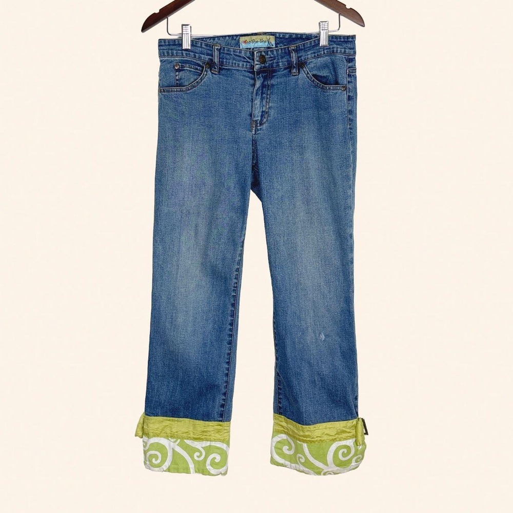 Y2K Too She She Embellished Cuff Jeans Size 8